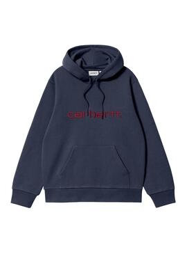 Sweat à capuche Carhartt bleu marine pour homme