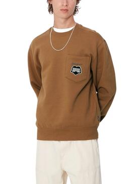 Sweatshirt Carhartt Heart Train marron pour homme