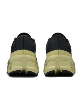 Chaussures On Running Cloudmonster noir et citron pour homme