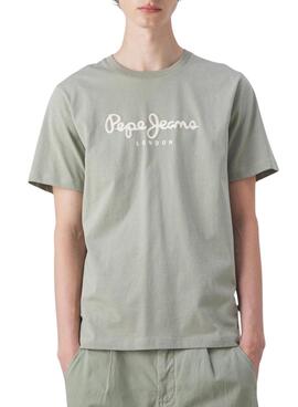T-shirt Pepe Jeans Abel vert pastel pour homme