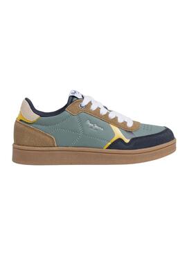 Chaussures Pepe Jeans Player brunes et vertes