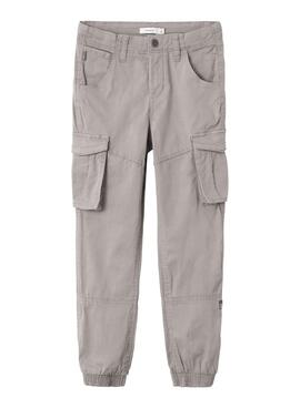 Pantalon Name It Ryan Cargo gris pour garçon