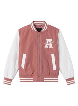 Veste bomber Name It Main rose pour fille