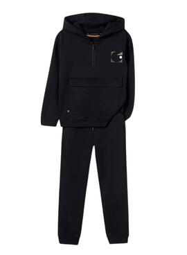 Survêtement Mayoral poche centrale noir pour garçon