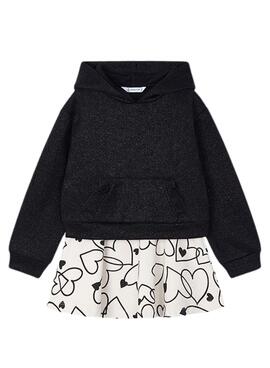 Ensemble Mayoral jupe métallisée et sweat pour fille