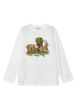 T-shirt Mayoral nature blanc pour garçon
