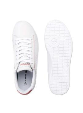 Baskets Lacoste Carnaby Evo Blanc Rose Femme