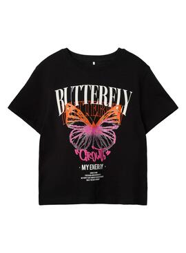 T-shirt Name It Kasta noir pour fille