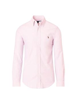 Chemise Polo Ralph Lauren Oxford Rose Homme