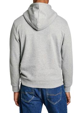 Sweat à capuche Pepe Jeans New Joe Hoddie gris pour homme