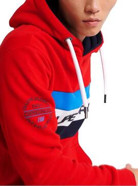 Sweat Superdry Trophy Rouge Homme