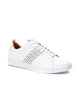 Baskets Logos Lacoste Carnaby Evo Blanc Homme