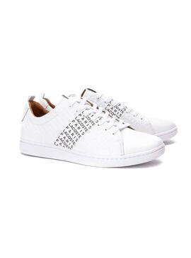 Baskets Logos Lacoste Carnaby Evo Blanc Homme