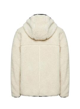 Veste Tommy Jeans Teddy beige pour homme