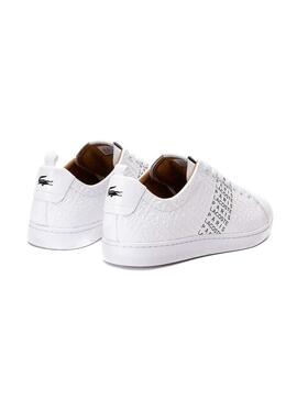 Baskets Logos Lacoste Carnaby Evo Blanc Homme