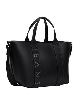 Sac Tommy Jeans mini tote City Bold noir pour femme