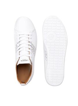 Baskets Logos Lacoste Carnaby Evo Blanc Homme