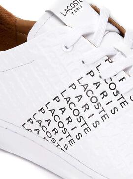 Baskets Logos Lacoste Carnaby Evo Blanc Homme