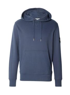 Sweat à capuche Calvin Klein Jeans Badge bleu pour homme