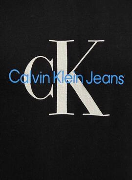 Sweatshirt Calvin Klein Jeans Distressed noir pour homme