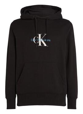 Sweatshirt Calvin Klein Jeans Distressed noir pour homme