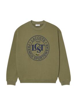 Sweat à capuche Lacoste LCST vert pour homme