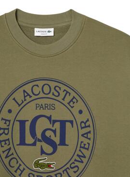 Sweat à capuche Lacoste LCST vert pour homme