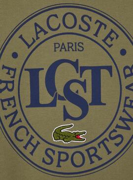 Sweat à capuche Lacoste LCST vert pour homme