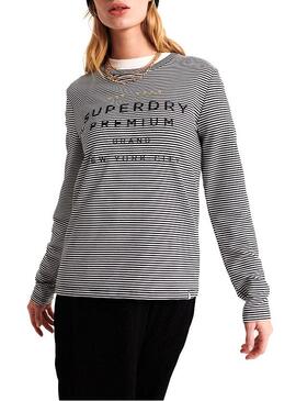 T-Shirt Superdry Dunne Black Femme