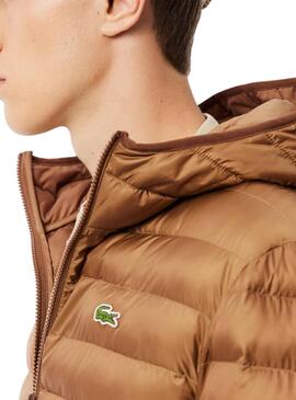 Veste matelassée Lacoste camel pour homme