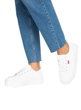 Baskets Levis Tijuana Blanc Pour Femme
