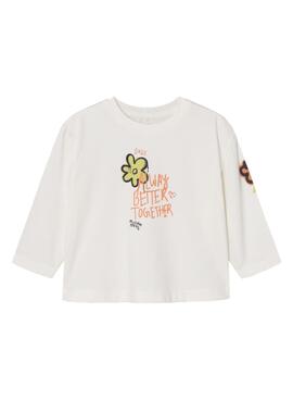 Sweat Name It Noa Better Together Blanc pour fille