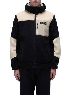 Polaire Napapijri Yupik Noir et Blanc pour homme