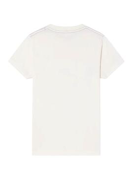 T-Shirt Hackett Logo Blanc Enfante