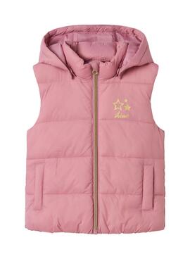 Gilet Name It Monay Matelassé Rose pour fille