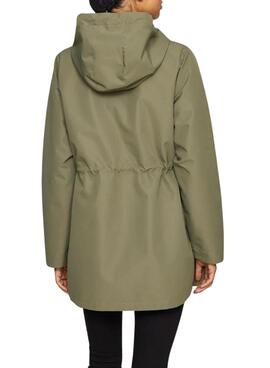Imperméable Vila Vitally déperlant vert pour femme