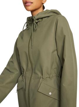 Imperméable Vila Vitally déperlant vert pour femme