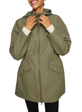 Imperméable Vila Vitally déperlant vert pour femme