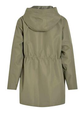 Imperméable Vila Vitally déperlant vert pour femme