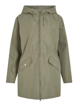 Imperméable Vila Vitally déperlant vert pour femme