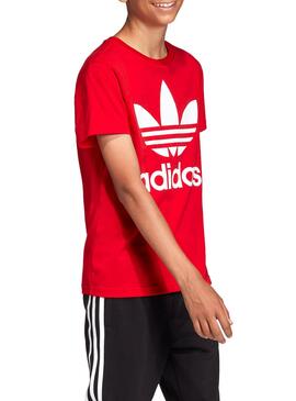 T-Shirt Adidas Trefoil Rouge