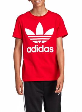 T-Shirt Adidas Trefoil Rouge