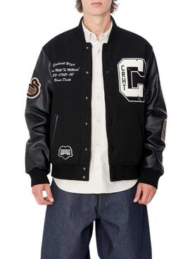Veste Bomber Carhartt Duck marron noir pour homme