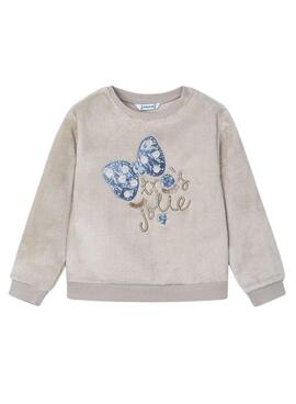 Sweat-shirt Mayoral en poil gris pour fille