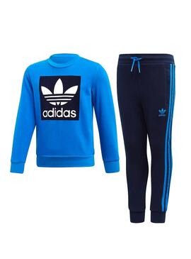 Survêtement Adidas Crew Set Bleu Enfante