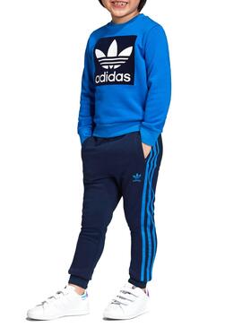 Survêtement Adidas Crew Set Bleu Enfante