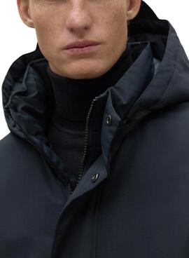 Veste Ecoalf Parko Noir pour homme