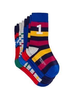Pack Chaussettes Hackett à Rayures Multicolores 