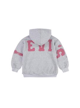 Sweat à Capuche Levis Collegiate Gris pour fille