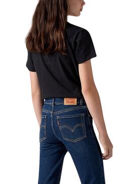 Camiseta Levis Floral Batwing noir pour fille